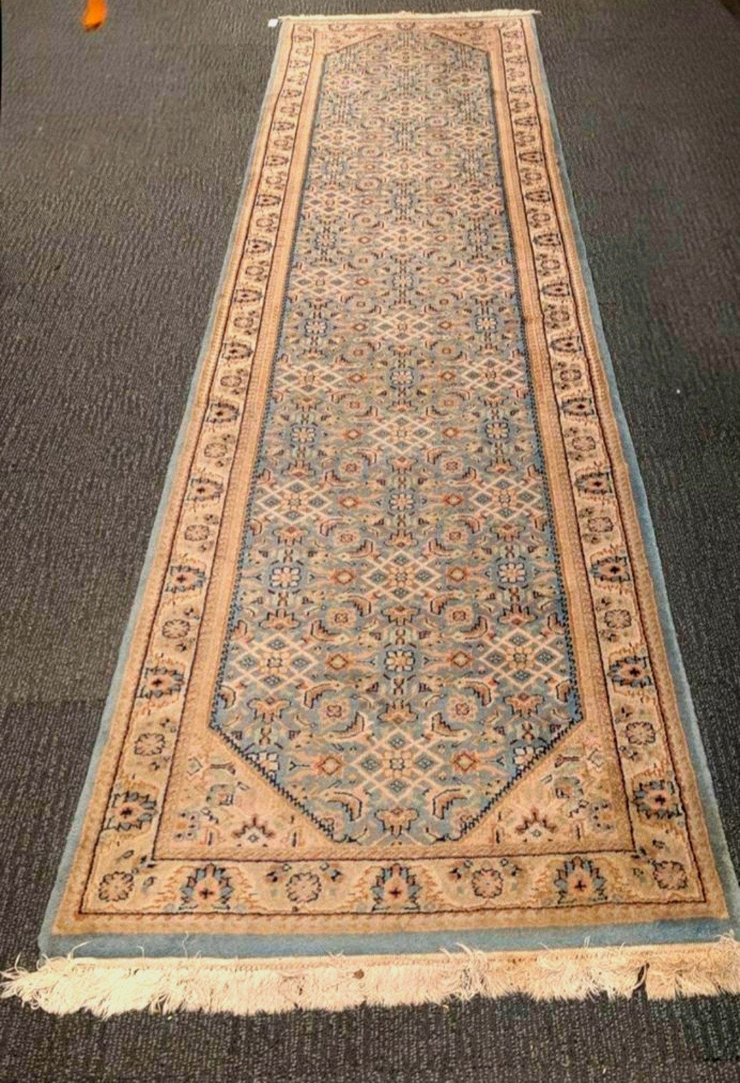 Lange loper vloerkleed Perzisch tapijt kelim Berber Tabriz, Ophalen, Gebruikt, Vintage Oosters, 200 cm of meer