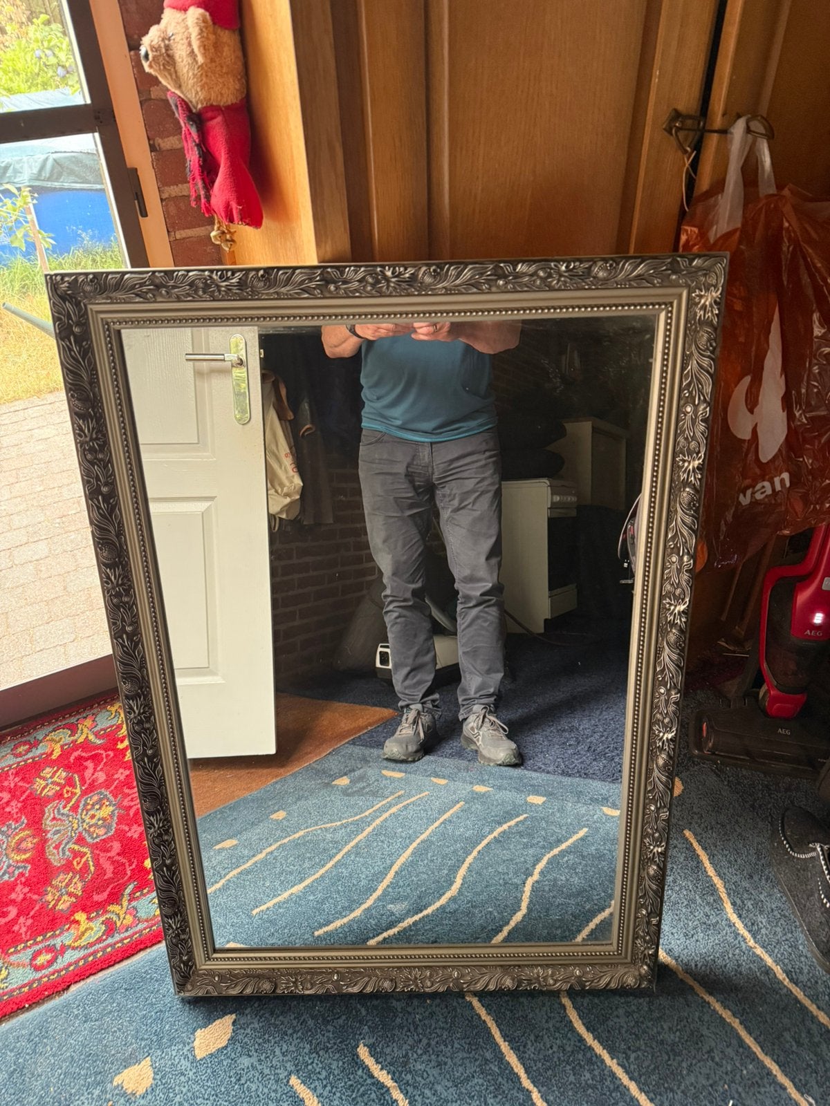Te koop spiegel, Ophalen, Zo goed als nieuw, Rechthoekig, Minder dan 100 cm