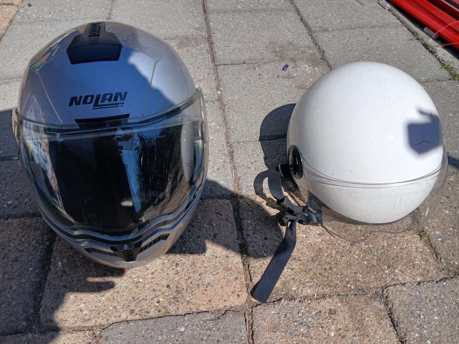 2 helmen voor scooter/motor - Nolan en Jethelm, Ophalen, Tweedehands, Integraalhelm, Nolan