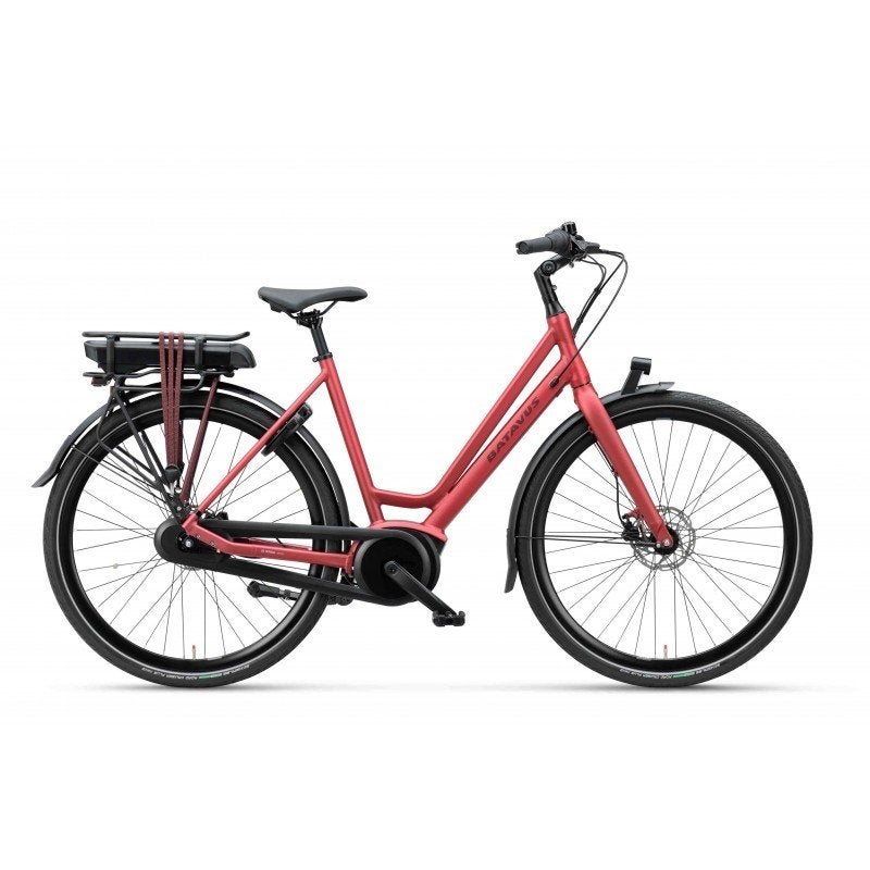 Batavus Dinsdag E-go E-bike Dames 57cm Rood, Ophalen, (Extra) lage instap, Batavus, 56 cm of meer