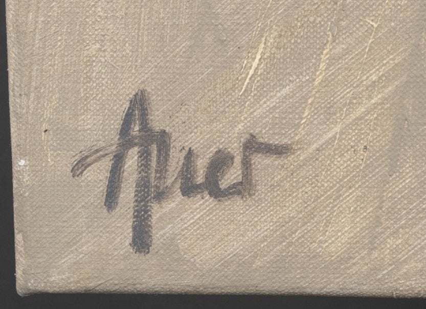Elies Auer (1952) Acrylverf op doek " Barricade " Ges Ged, Antiek en Kunst, Abstract, Acrylverf, Ophalen of Verzenden, Gesigneerd