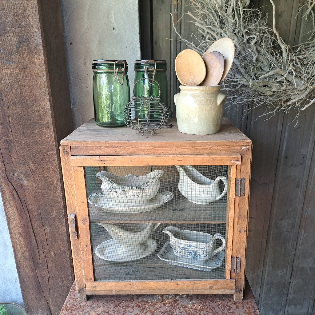 Brocante oud Frans houten vliegenkastje *Etage3*, Gebruikt, ., Ophalen of Verzenden, .
