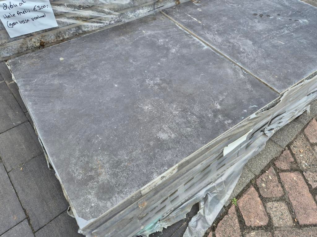 5,76m² geoceramica antraciet grijs 60x60x4cm s-partij, Tuin en Terras, Tegels en Klinkers, Nieuw, Terrastegels, Keramiek, 10 m² of meer