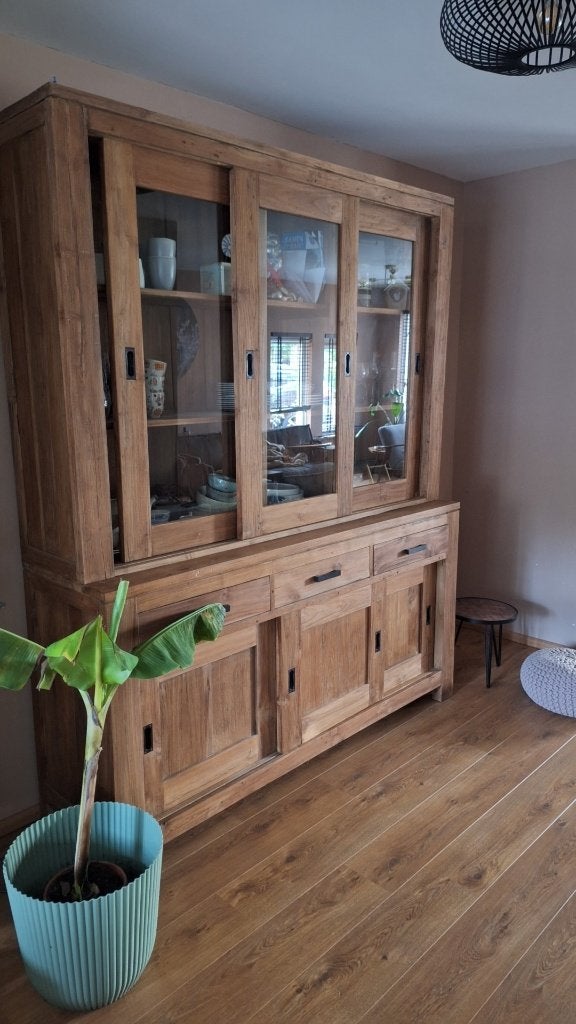 BuffetKast teak hout, Ophalen, 200 cm of meer, Teakhout, Zo goed als nieuw