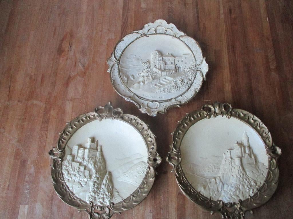 Kastelen Rijn Landsberg Duitsland wandborden biscuit Rhein, Ophalen