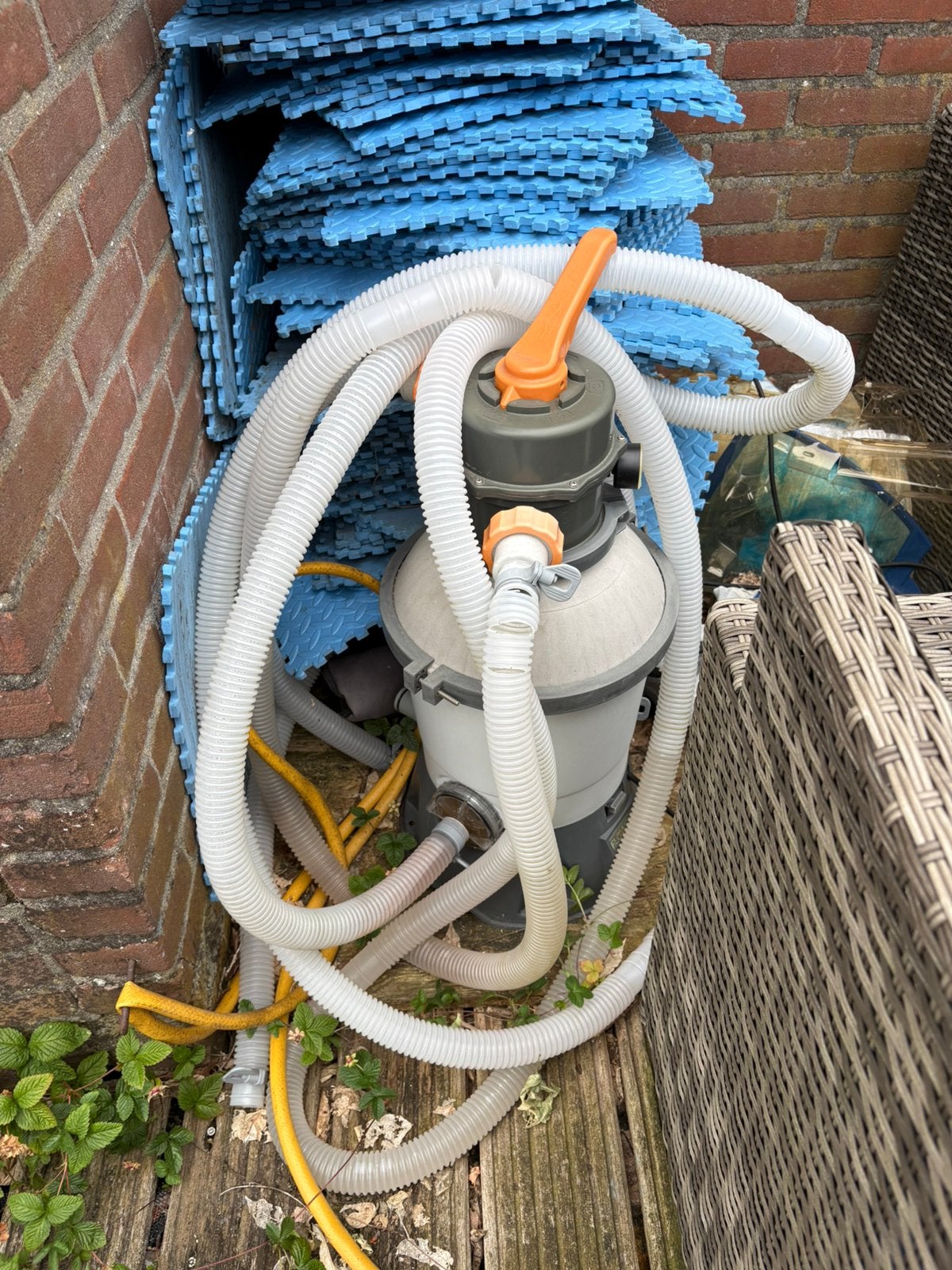 Zwembad met pomp 4.50x1,50, Ophalen, Gebruikt