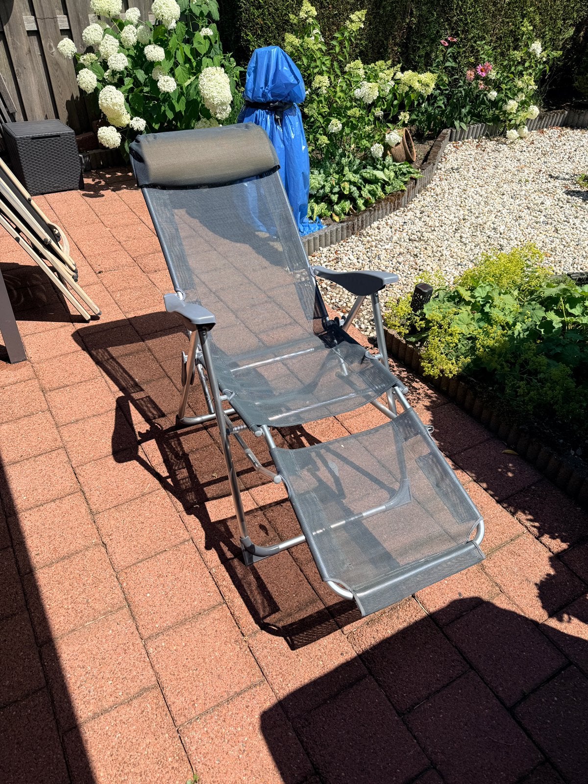 Tuin lig stoel verstelbaar, Tuin en Terras, Tuinstoelen, Ophalen, Gebruikt, Aluminium, Verstelbaar