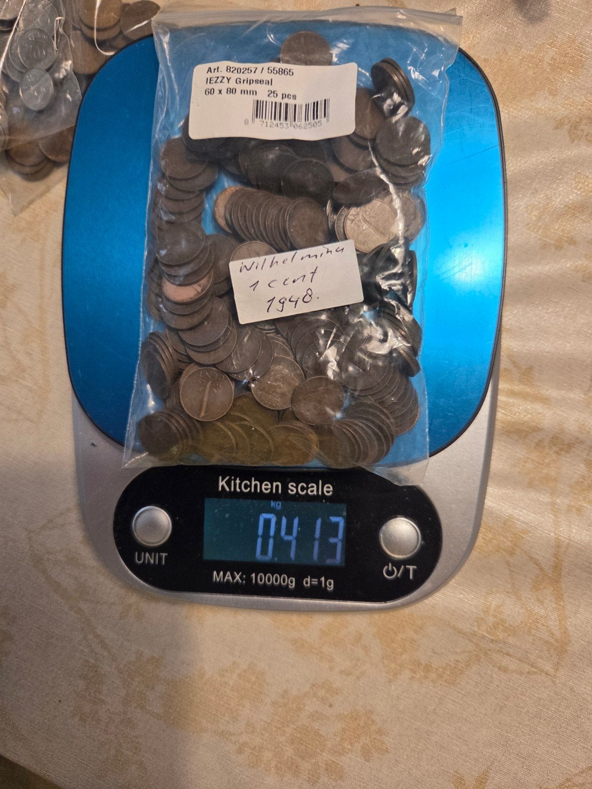 Wilhelmina 1 cent munten 1948 - 413 gram, Postzegels en Munten, Munten | Nederland, Ophalen of Verzenden, Koningin Wilhelmina