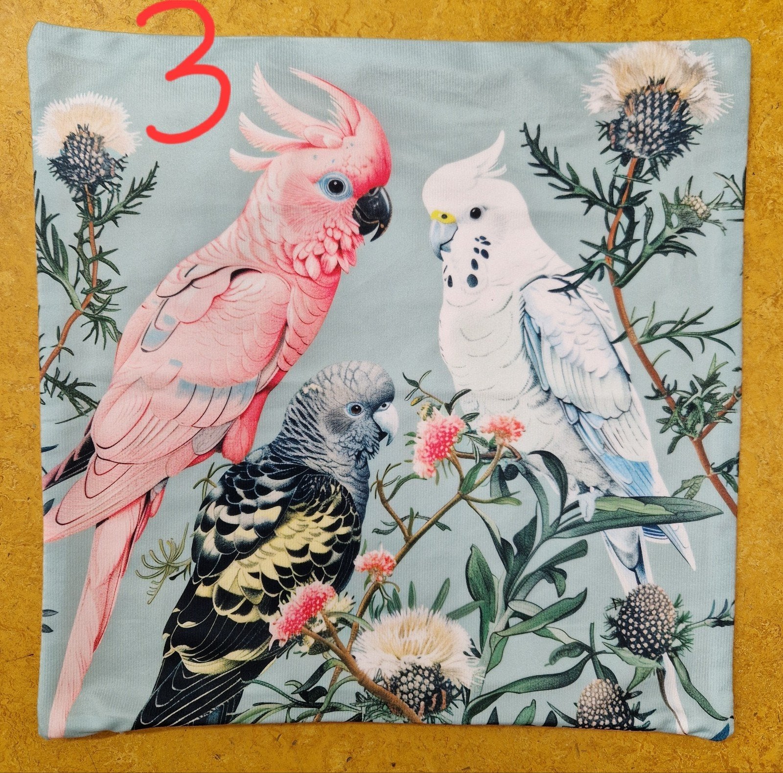 2 X Prachtige Nieuwe kussenhoes  " parkiet, Met print, Meerkleurig, Nieuw, Ophalen of Verzenden