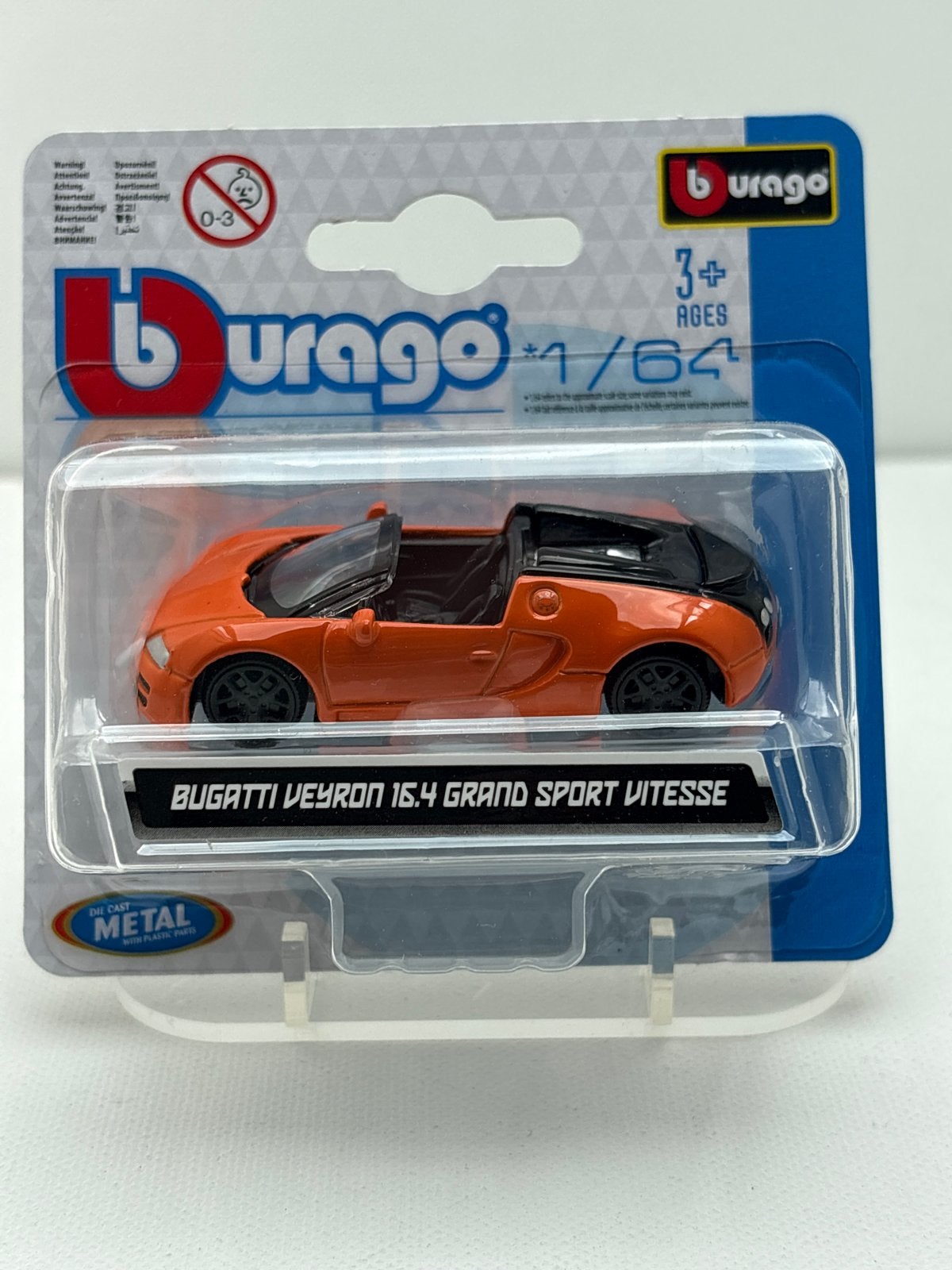 Bburago Bugatti Veyron 16.4 Grand Sport Vitesse 1:64, Auto, Nieuw, Ophalen of Verzenden, Bburago