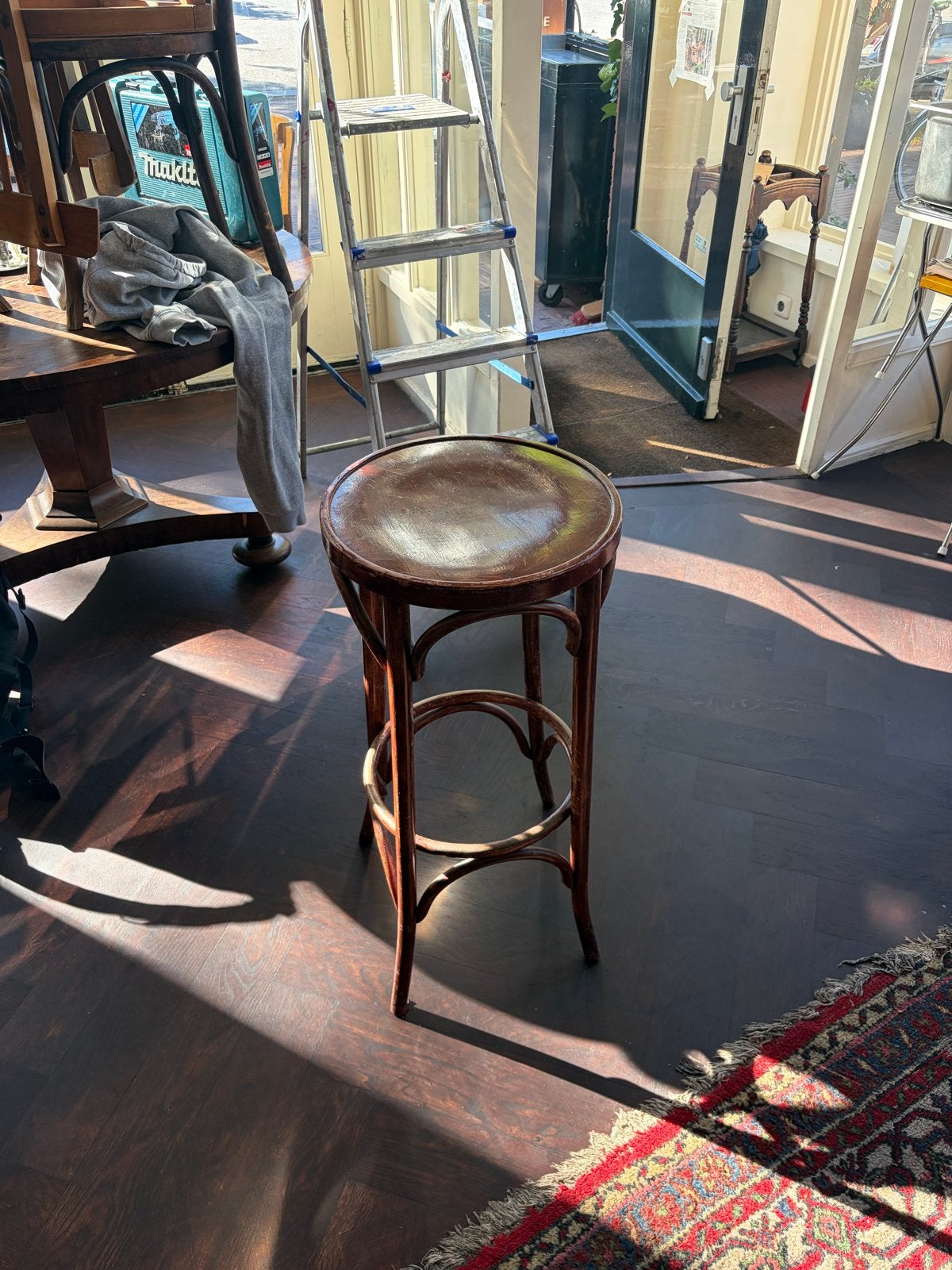 Vintage houten Thonet barkruk, Ophalen