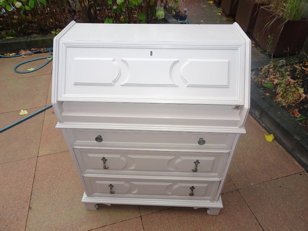 secretaire bureaukast beige, Huis en Inrichting, Kasten | Secretaires, Ophalen, Gebruikt