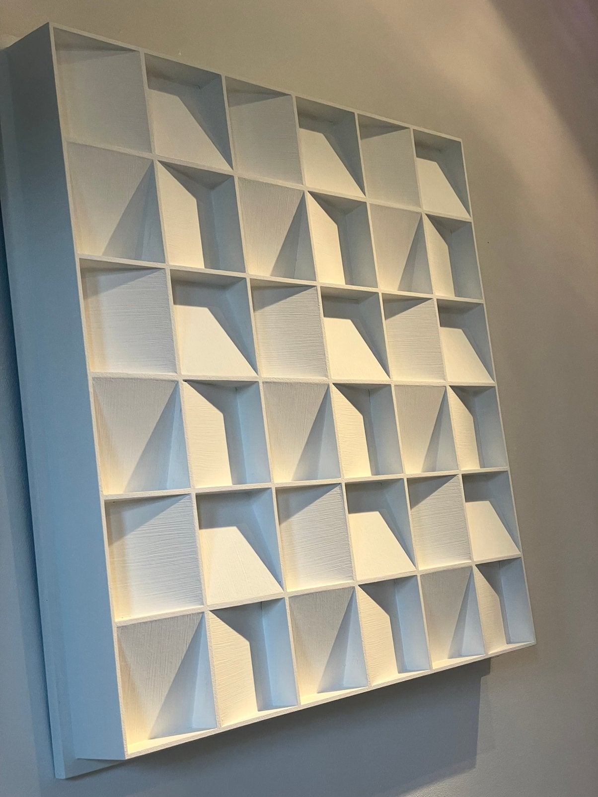 Abstract modern 3D reliëf kunstwerk Jan Schoonhoven, Ophalen of Verzenden, Ophangklaar, Gemengde techniek, Abstract