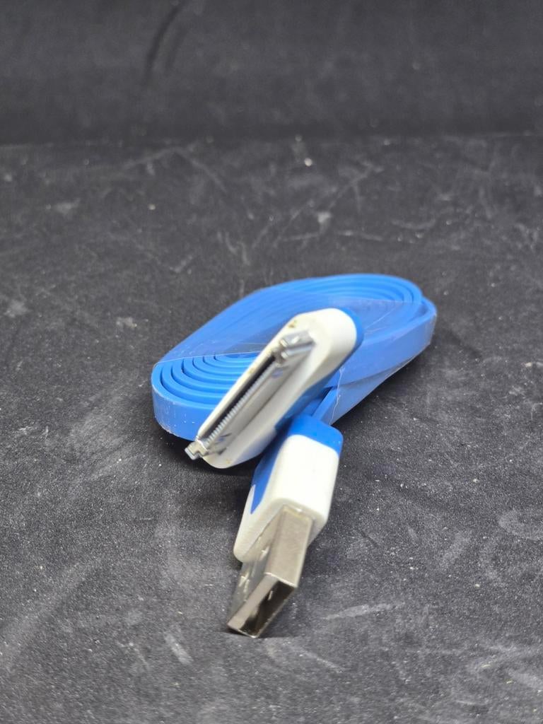 USB-kabel voor 30-pins apparaten - Blauw, Ophalen of Verzenden, Gebruikt