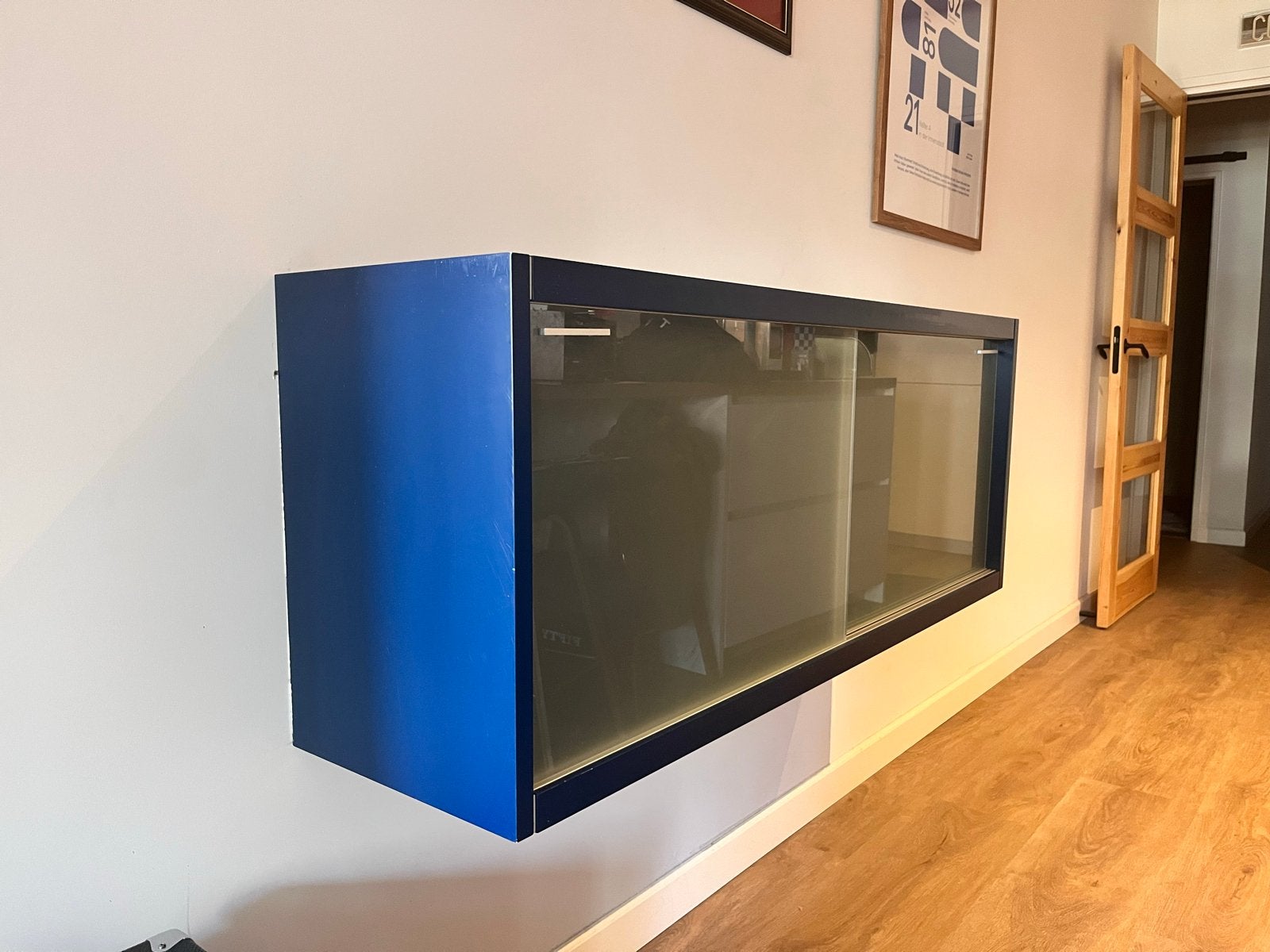 Pastoe vintage hangkast / wandkast-rookglas-jaren 70-design, Huis en Inrichting, Ophalen, Overige materialen, Gebruikt, 100 tot 150 cm
