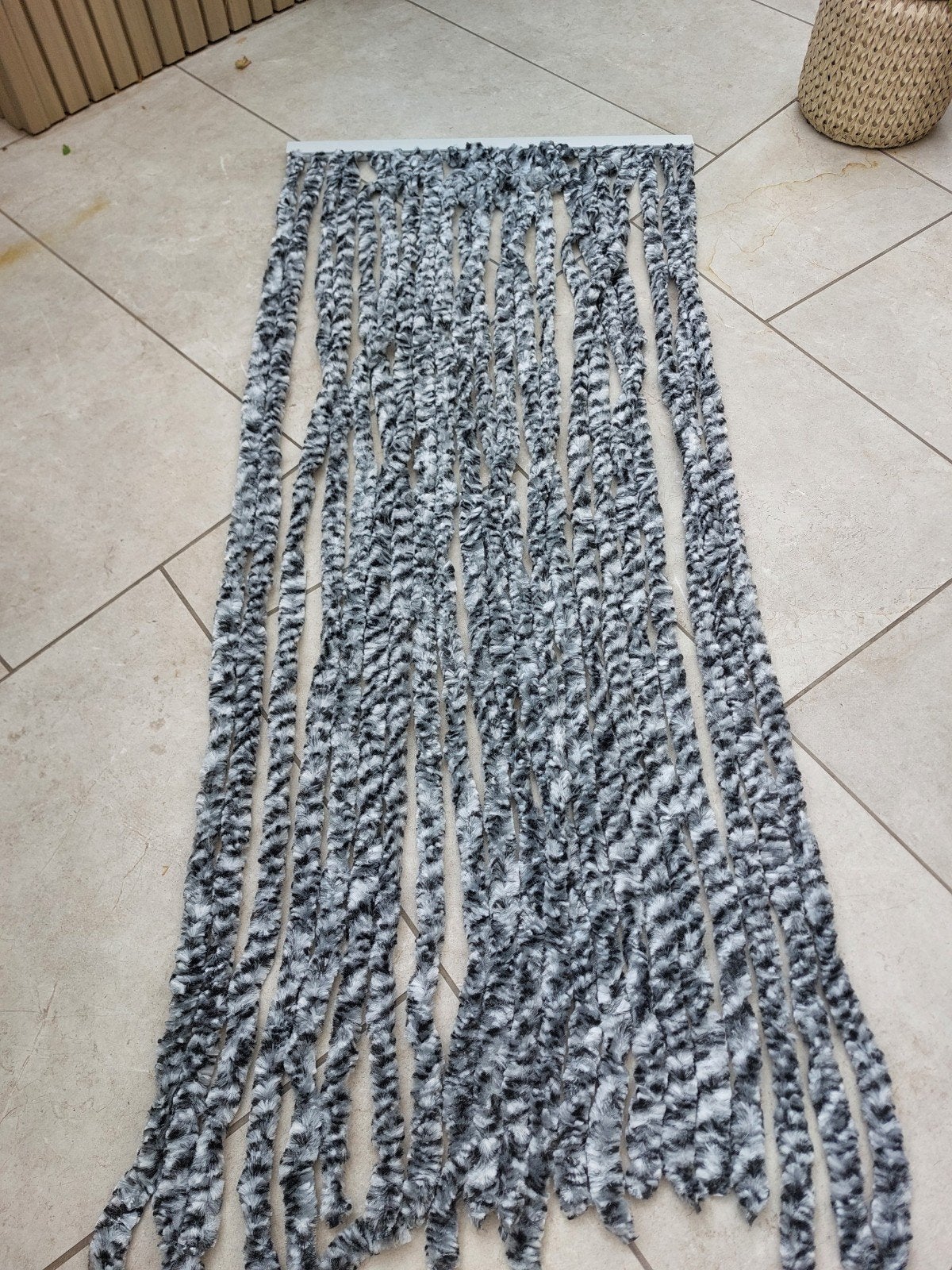 Vliegengordijn Kattenstaart Chenille 90x210 cm, Ophalen, Kunststof, 80 tot 100 cm, Hordeur