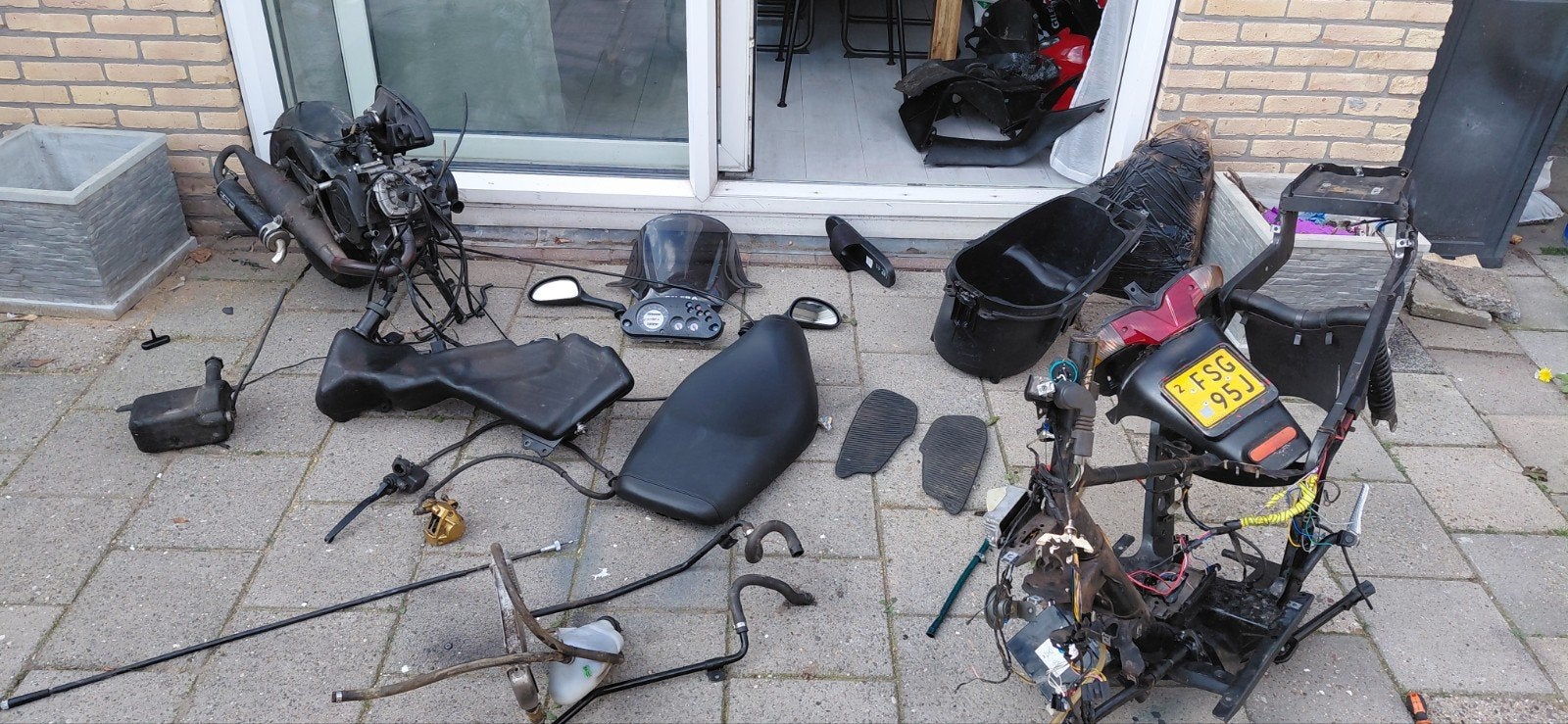 Gilera Runner onderdelen - Frame met wok, Fietsen en Brommers, Ophalen of Verzenden, Zo goed als nieuw, Frame, Piaggio