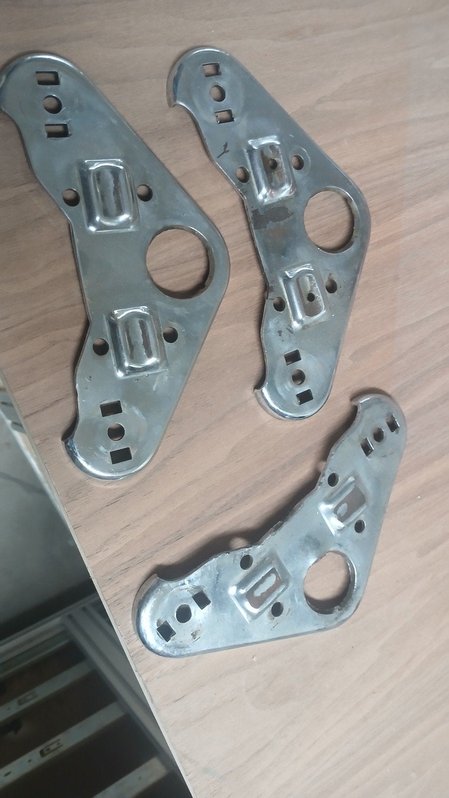 Chrome stuurplaten Zundapp 529/ 517 bovenplaat voorvork orig, Fietsen en Brommers, Brommeronderdelen | Zundapp, Ophalen of Verzenden