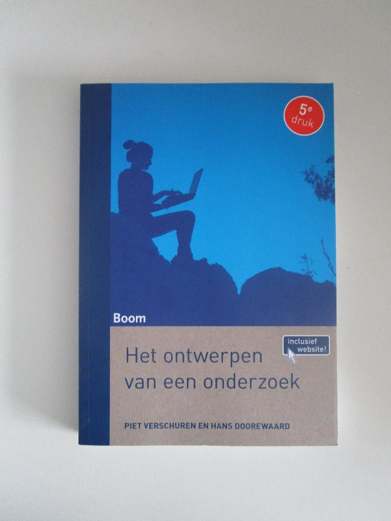 Het Ontwerpen van een Onderzoek – 5e druk, Piet Verschuren & Hans Doorewaard, Zo goed als nieuw, Beta, HBO