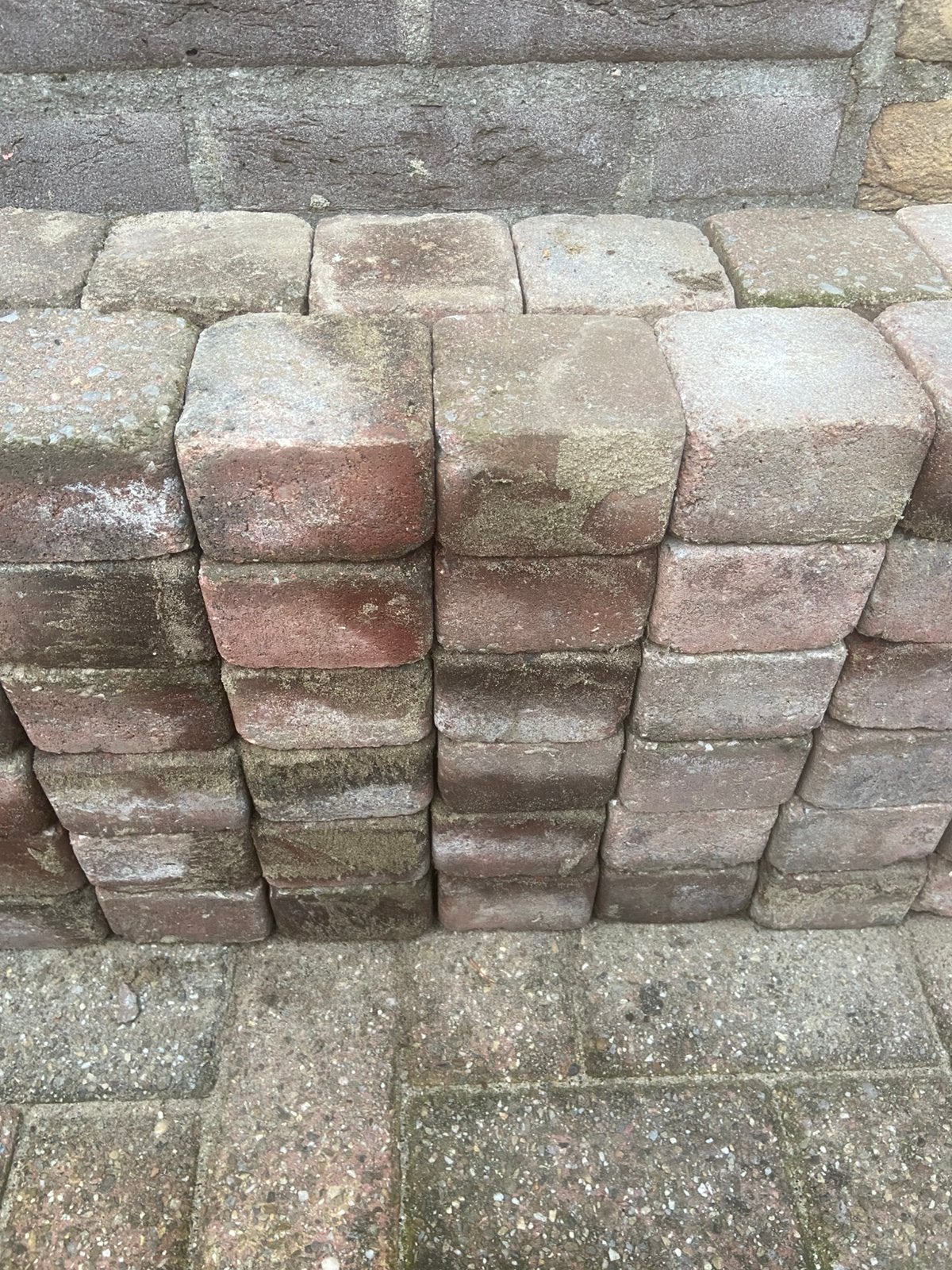 Cobbelstones +-12m2 GRATIS, Ophalen, Gebruikt, Klinkers, 10 m² of meer