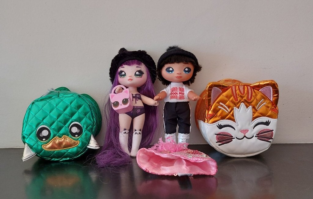 Nanana 2 surprise popjes zwarte kat & cool boy 2 tasjes muts, Ophalen of Verzenden, Zo goed als nieuw, Overige typen