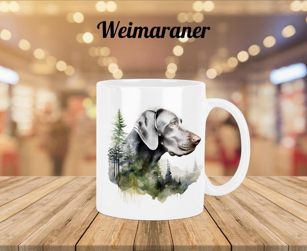 Weimaraner profiel mok, Verzenden, Nieuw, Overige stijlen, Kop(pen) en/of Schotel(s)