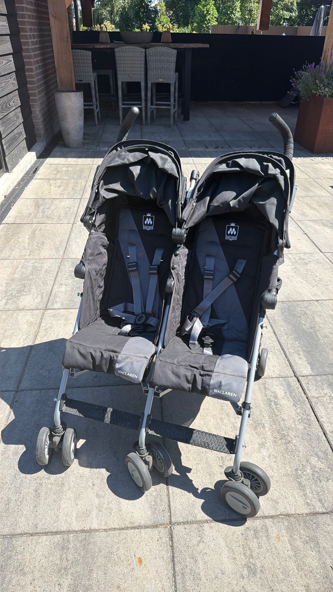 Mac laren tweezits buggy, Kinderen en Baby's, Tweelingen en Meerlingen, Ophalen of Verzenden, Zo goed als nieuw, Kinderwagen of Buggy