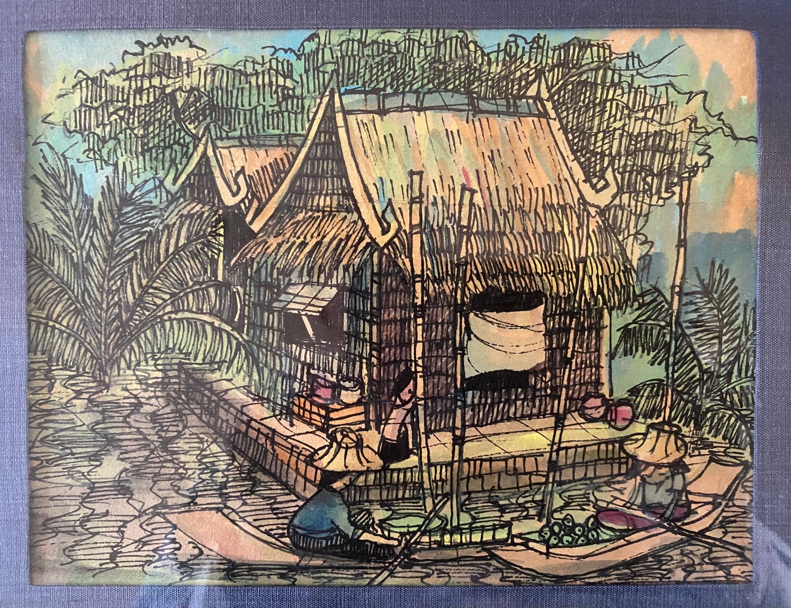 Indonesische kampong  omgeving Arie Smit, Ophalen of Verzenden