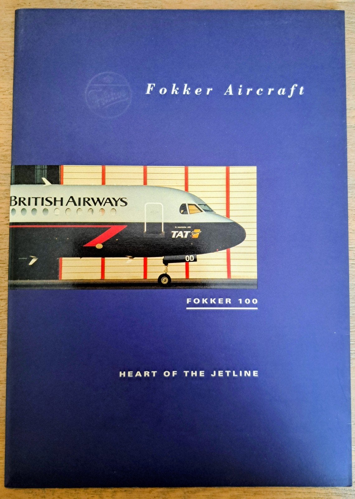 Brochure Fokker Aircraft Fokker 100 - Heart of the Jetline, Ophalen of Verzenden, Zo goed als nieuw, Overige typen