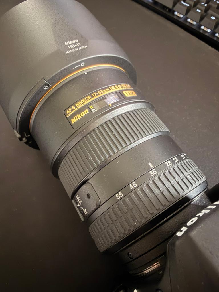 Nikon D500 met Nikon AF-S 17-55 mm f/2.8 ED, Ophalen, Zo goed als nieuw, Nikon, Geen optische zoom