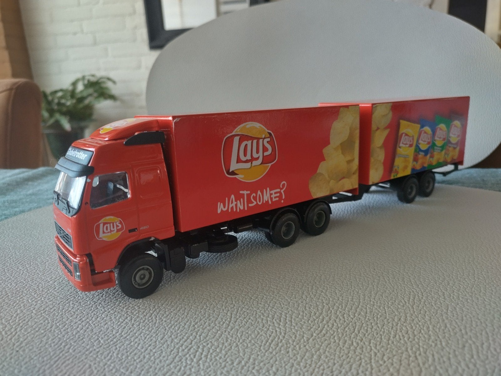 Volvo Lion Toys 1:50, Ophalen of Verzenden, Gebruikt, Bus of Vrachtwagen, Lion Toys