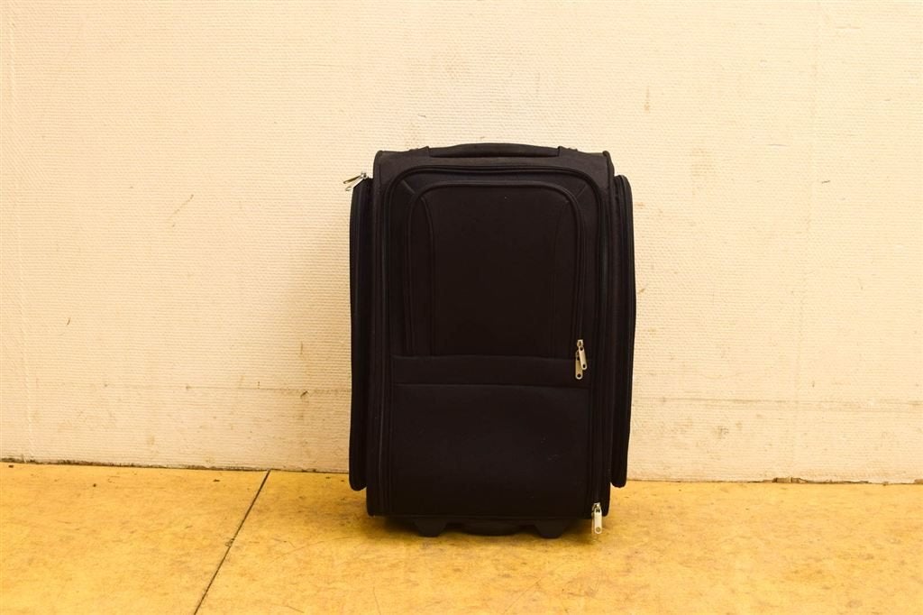 Koffer/Trolley 50487, Wieltjes, 30 cm of meer, Gebruikt, Zwart