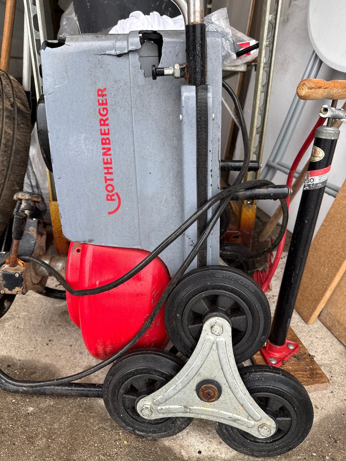 Rothenberger rioolreinigingsmachine met wielen, Doe-het-zelf en Verbouw, Ophalen of Verzenden, Gebruikt