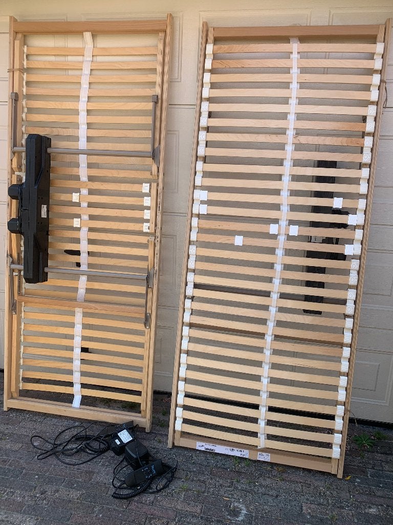 Elektrische lattenbodems, Huis en Inrichting, Slaapkamer | Matrassen en Bedbodems, Ophalen, Tweepersoons, Zo goed als nieuw, 80 cm