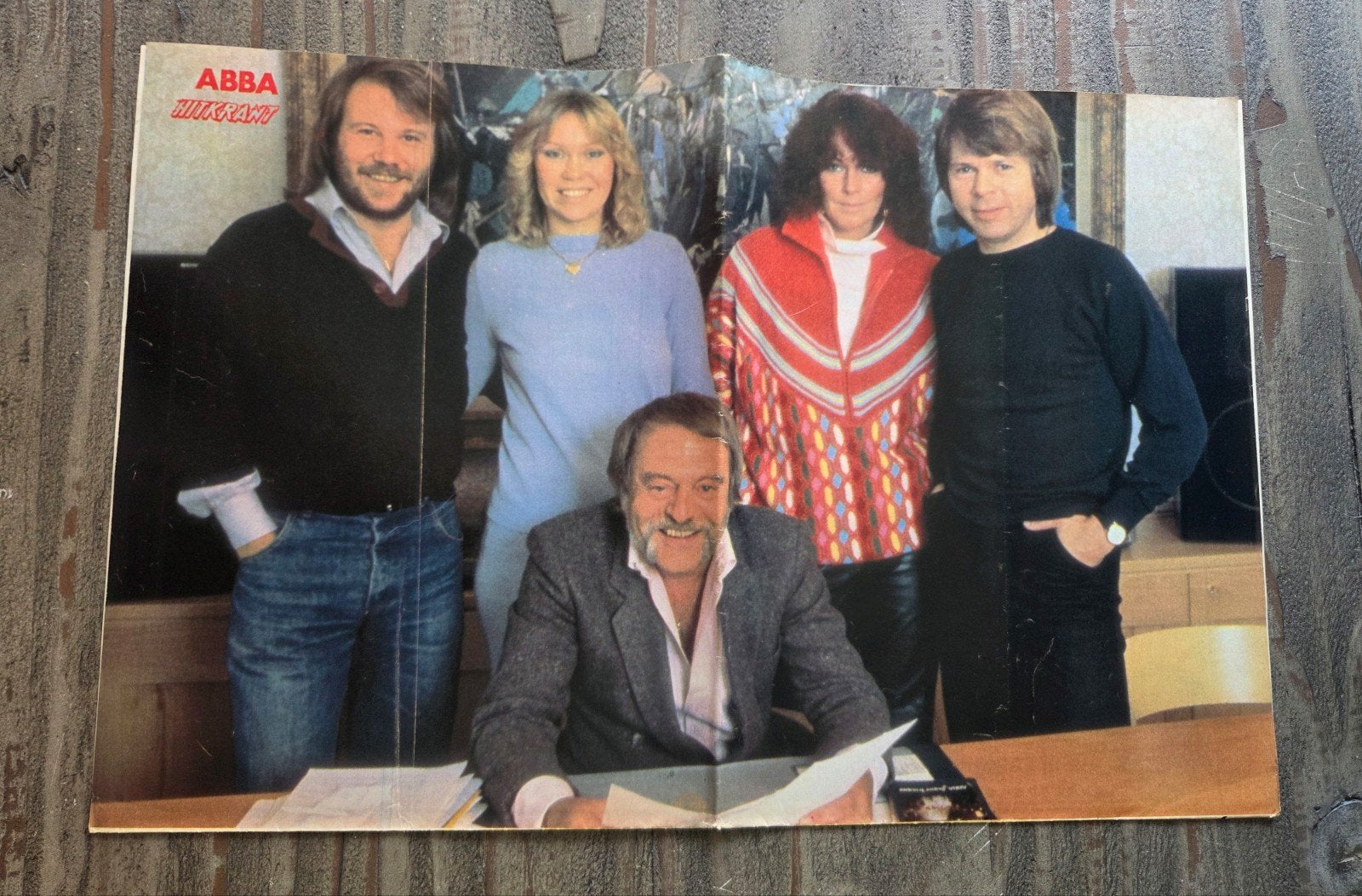 Vintage ABBA Poster, Verzamelen, Ophalen of Verzenden, Zo goed als nieuw, A1 t/m A3, Muziek