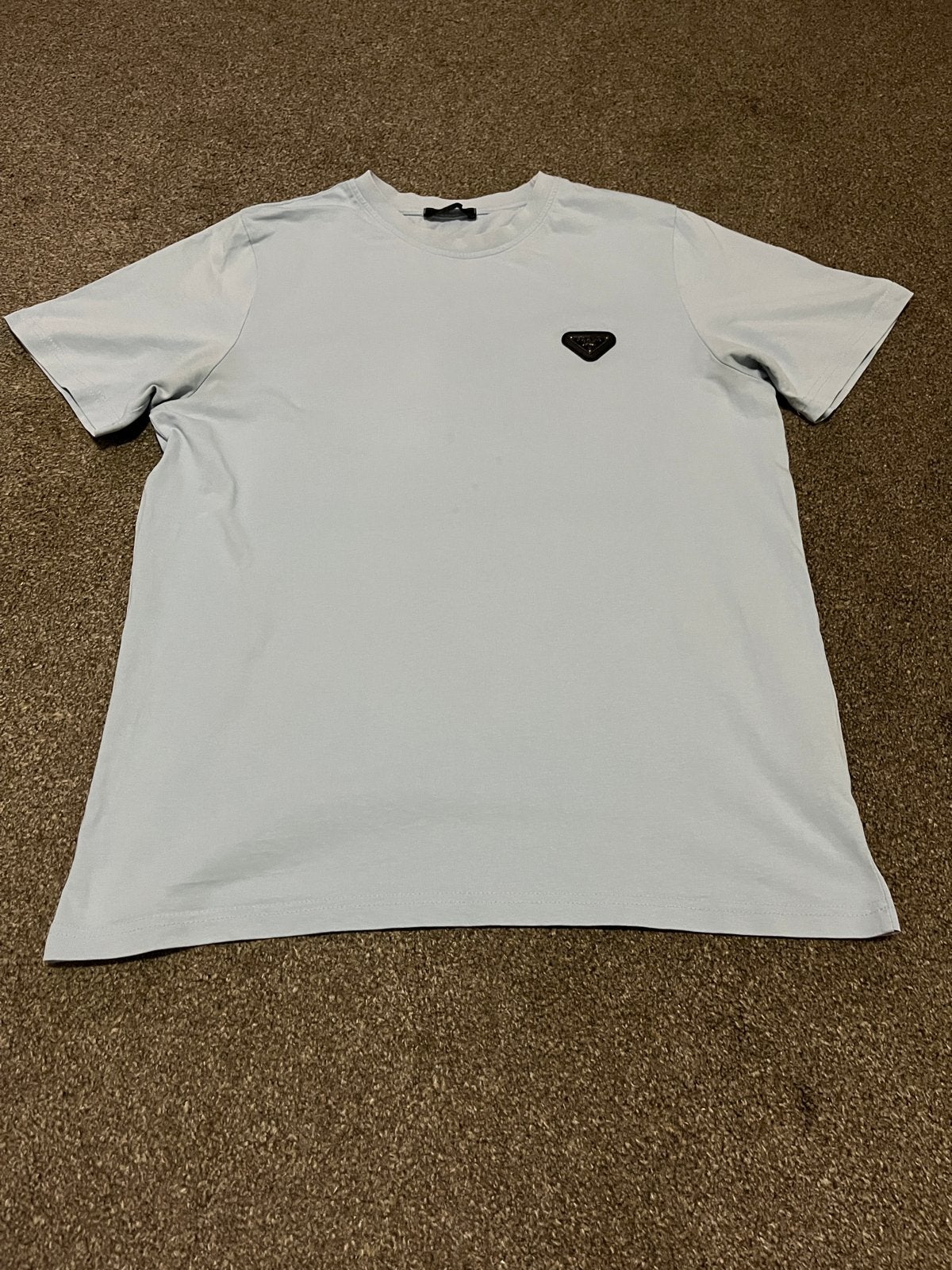 Prada t-shirt ronde hals XL, Kleding | Heren, Ophalen of Verzenden, Zo goed als nieuw, Maat 56/58 (XL), Blauw