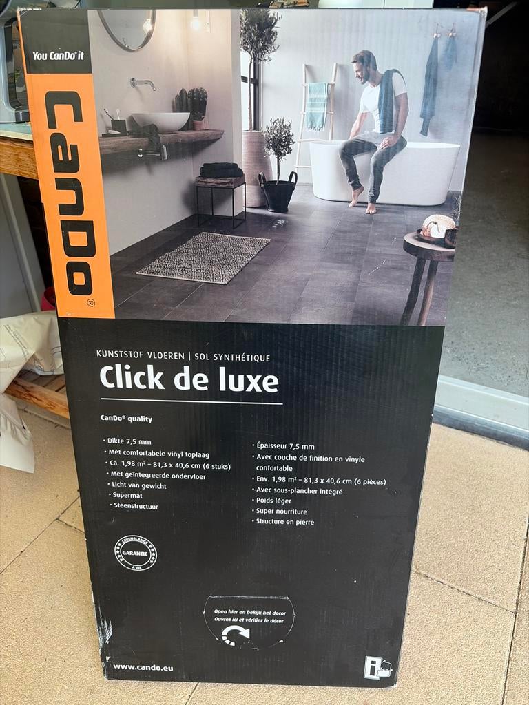 CanDo Click De Luxe vloer/ wandpanelen grijs, Overige typen, Nieuw, Ophalen of Verzenden, Minder dan 10 m²