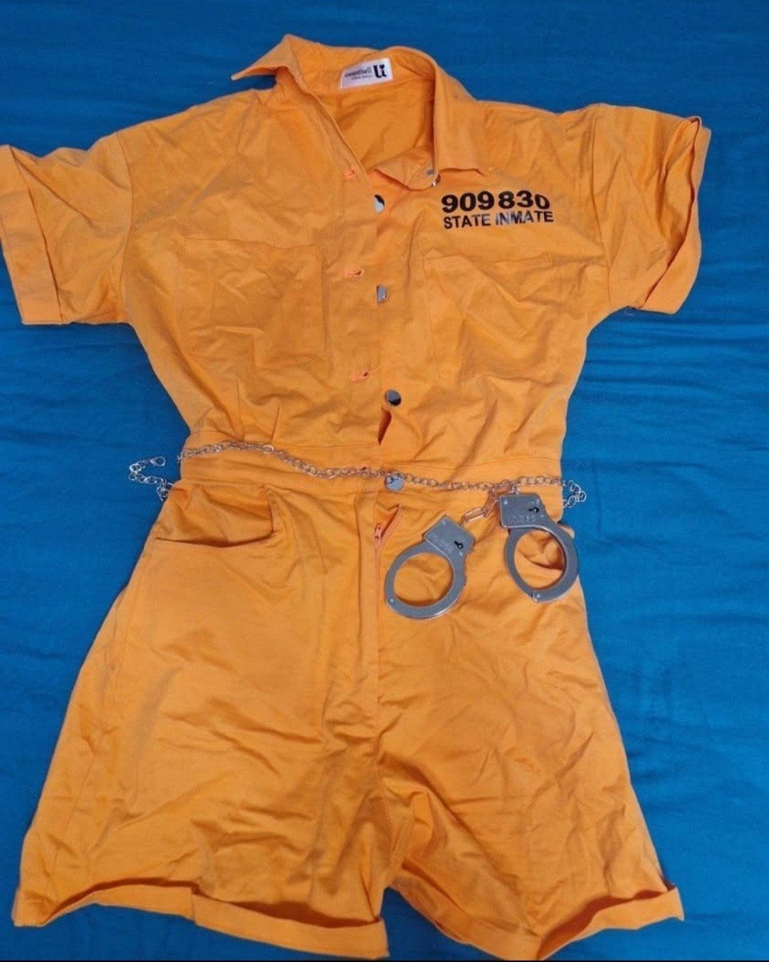 Boevenpak Carnaval Maat S - Oranje Gevangenispak, Ophalen of Verzenden, Maat 36 (S), Oranje of Koningsdag