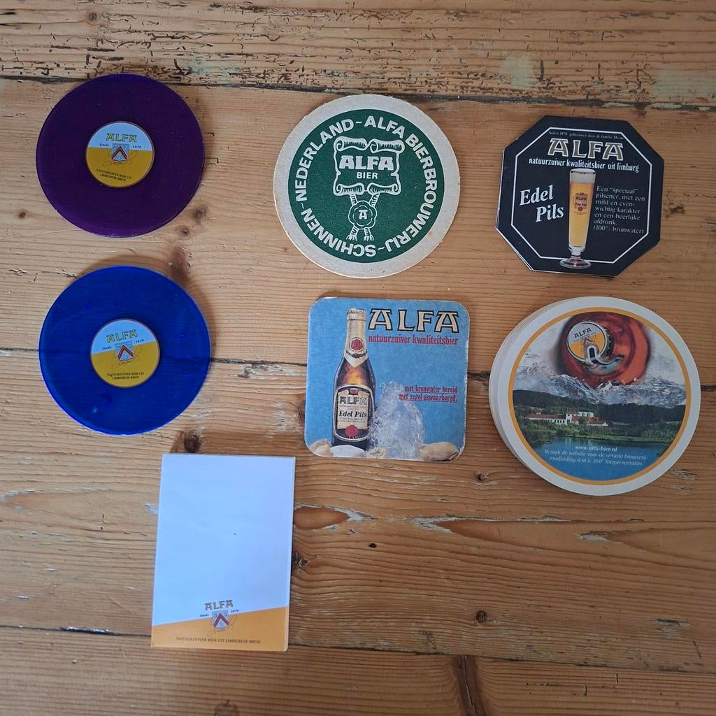 Alfa bier viltjes allerlei, Verzamelen, Biermerken, Ophalen of Verzenden, Viltje(s), Overige merken