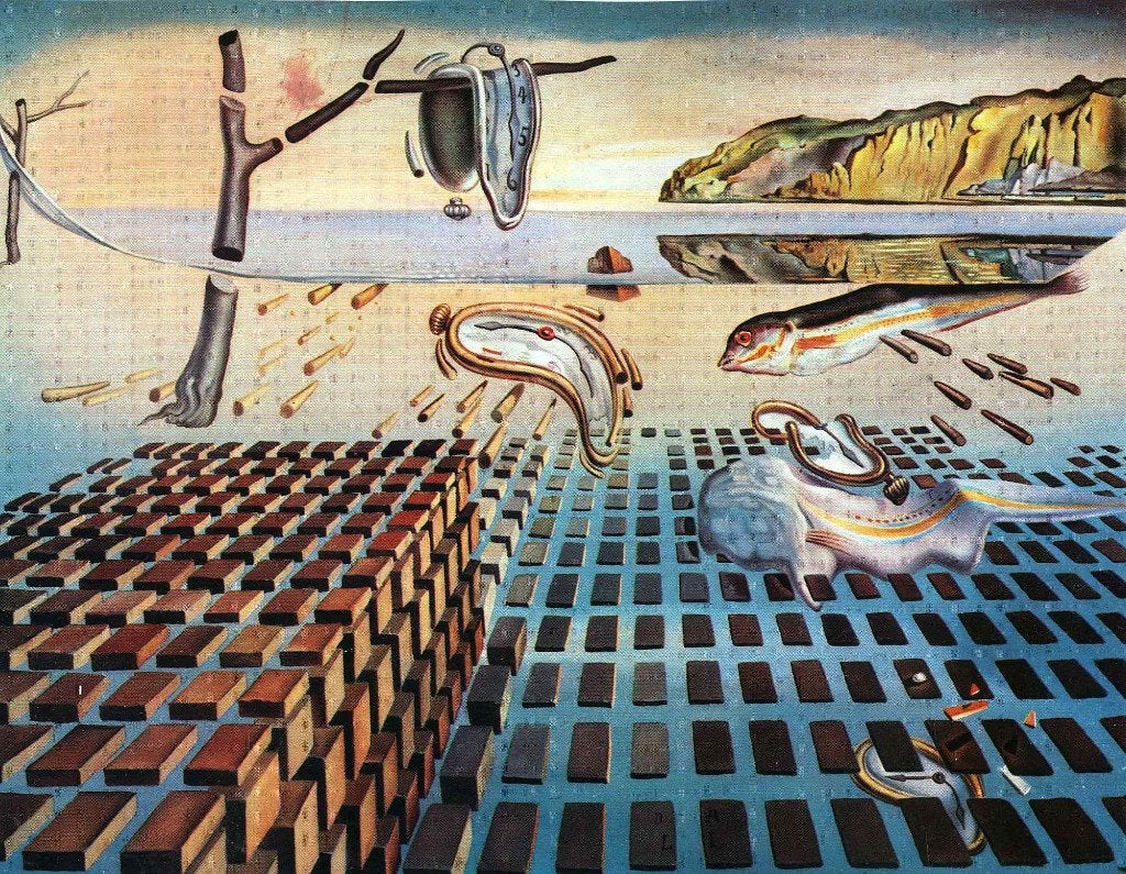 Salvador Dali(1904) Lithografie "The Disintegration" Ges Gen, Antiek en Kunst, Personages en Fantasiefiguren, Ophalen of Verzenden