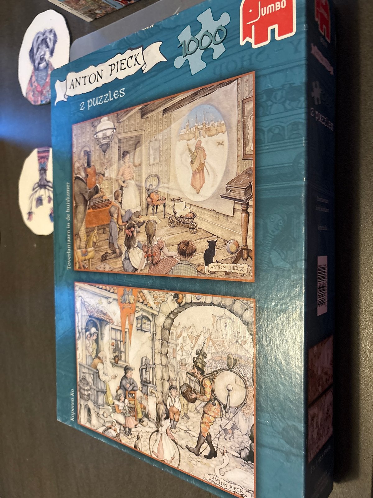 Anton Pieck Jumbo Puzzel - 2x 1000 stukjes, Hobby en Vrije tijd, Ophalen of Verzenden, 500 t/m 1500 stukjes, Gebruikt, Legpuzzel