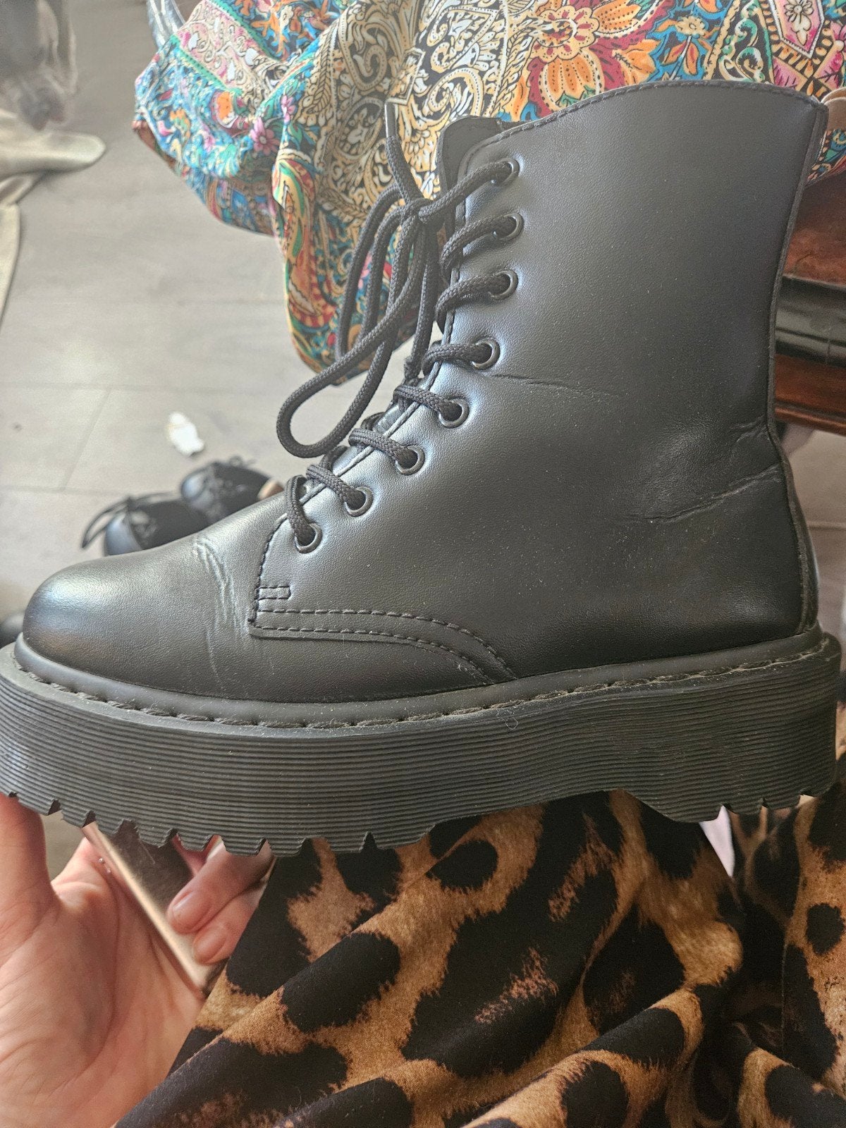 Nieuwe Dr. Martens Jadon II Mono Vegan laarzen maat 40, Wollaston, Northamptonshire, UK, Zwart, Lage of Enkellaarzen, Nieuw