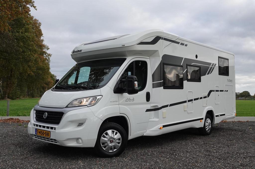 Benimar Mileo 263 5-PERS. DAKAIRCO FIETSENDRAGER HEFBED 2019, Caravans en Kamperen, Campers, Fiat, Cs@fiattools.nl, Airbags, Hordeur