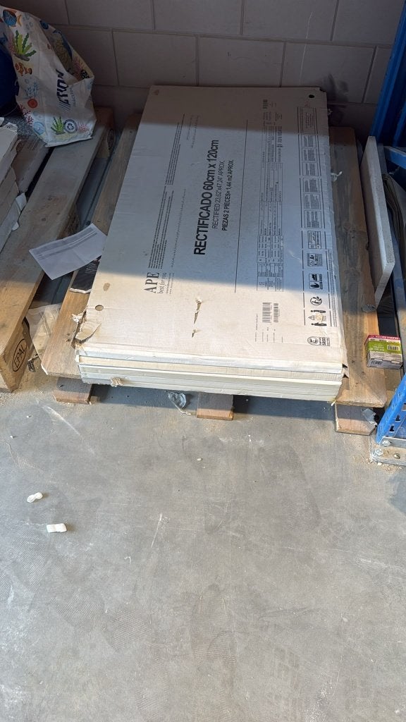 Restpartij keramische tegels 120x60 taupe | 7 pakken | €200, Ophalen, 60 cm of meer, Nieuw, 10 m² of meer