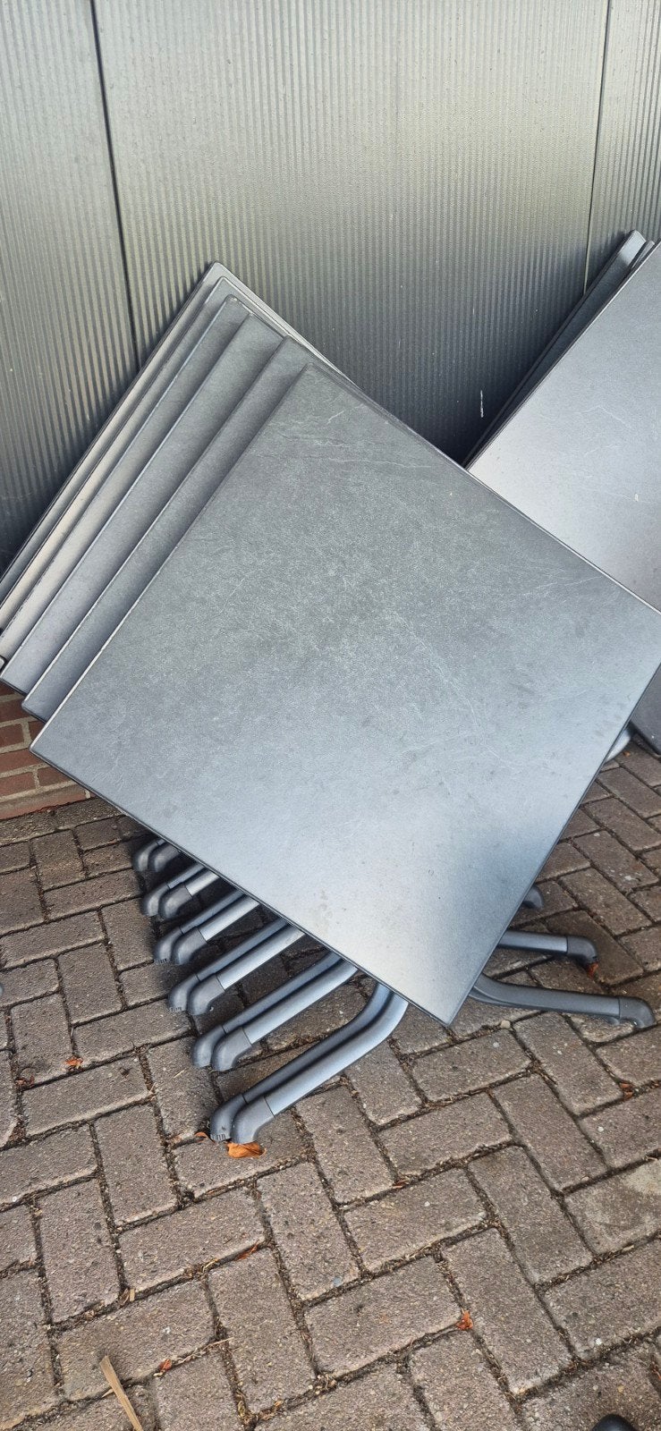 Terrastafels inklapbaar tuintafels 80x80, Tuin en Terras, Tuintafels, Ophalen, Kunststof, Gebruikt, Geen