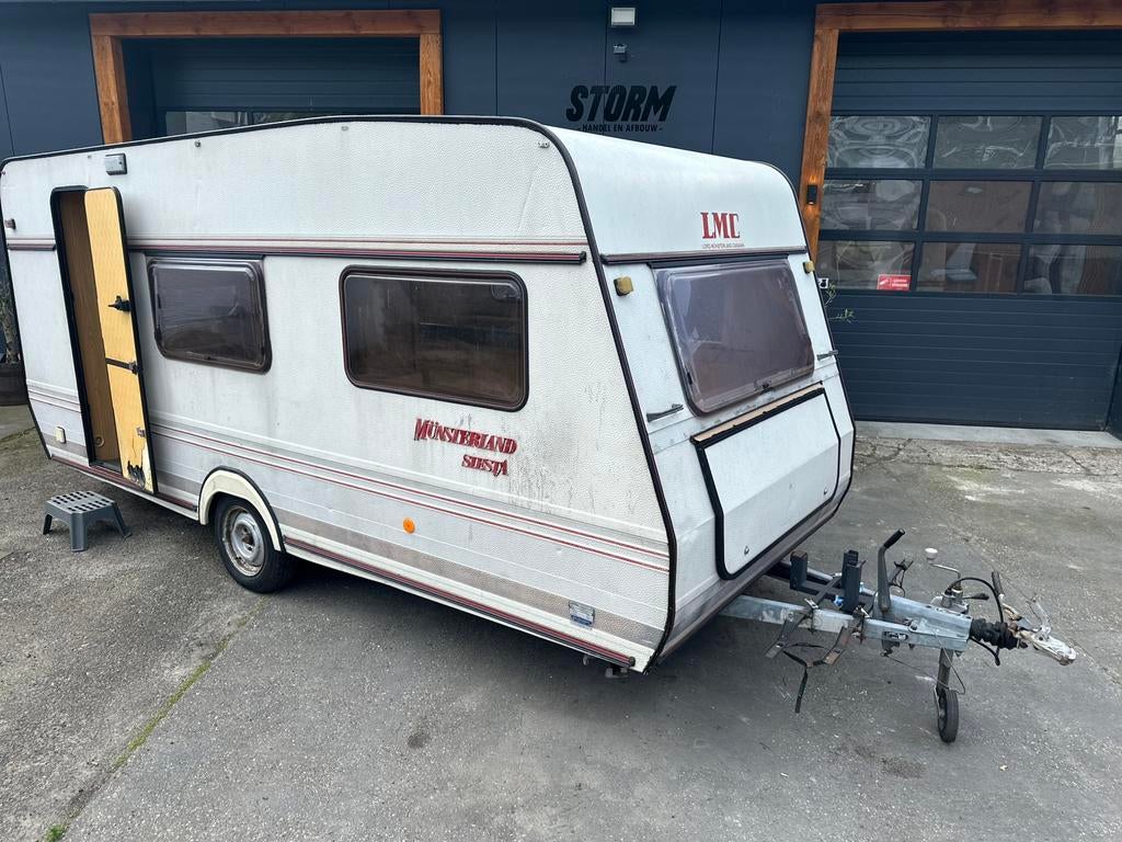 LMC Münsterland 480 P 1989 met voortent en stapelbed 5 Pers., Rondzit, Bedrijf, 750 - 1000 kg, Luifel
