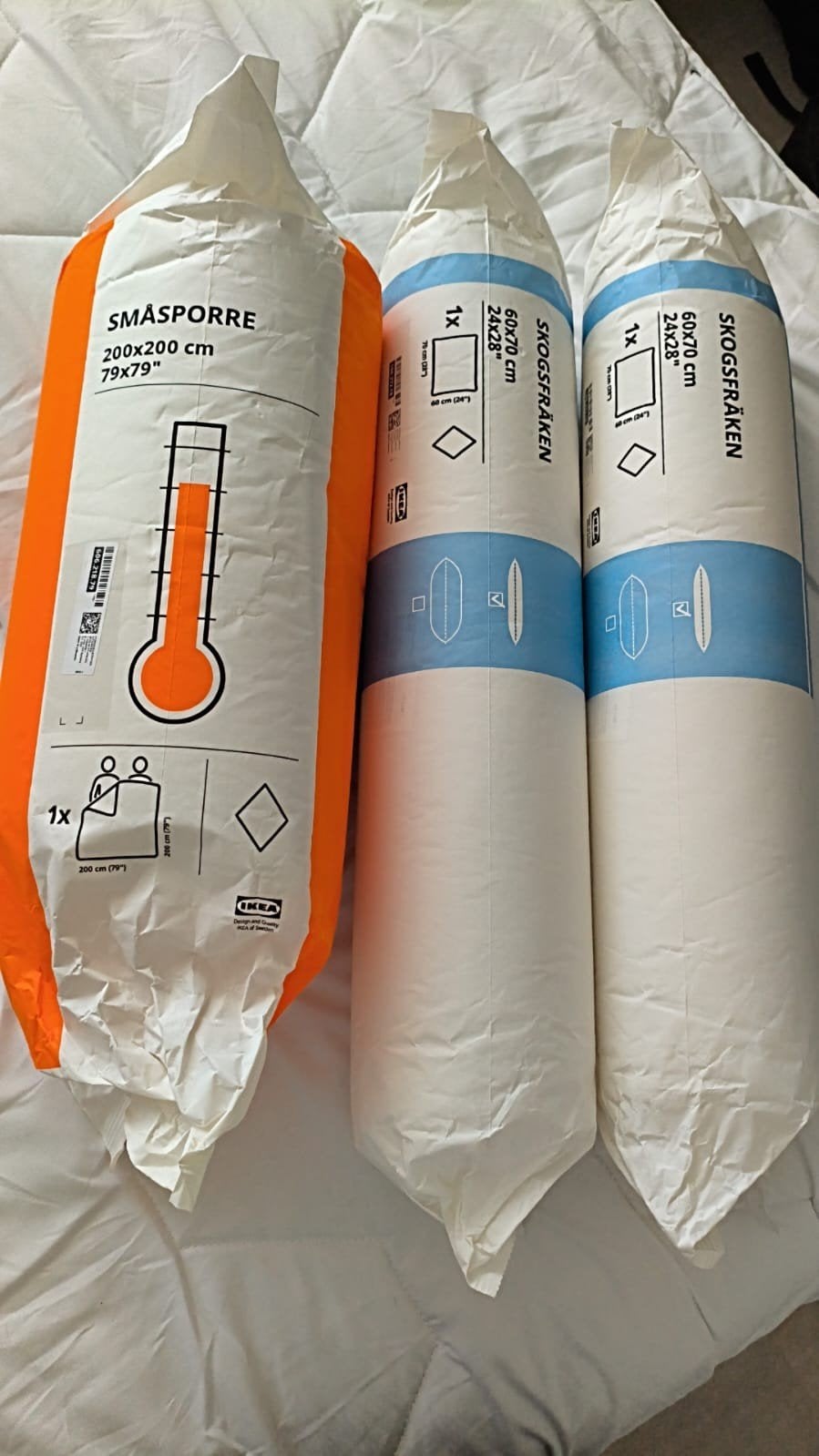 IKEA SMÅSPORRE Dekbed en SKOGSFRÄKEN Kussens (Nieuw), Huis en Inrichting, Ophalen of Verzenden