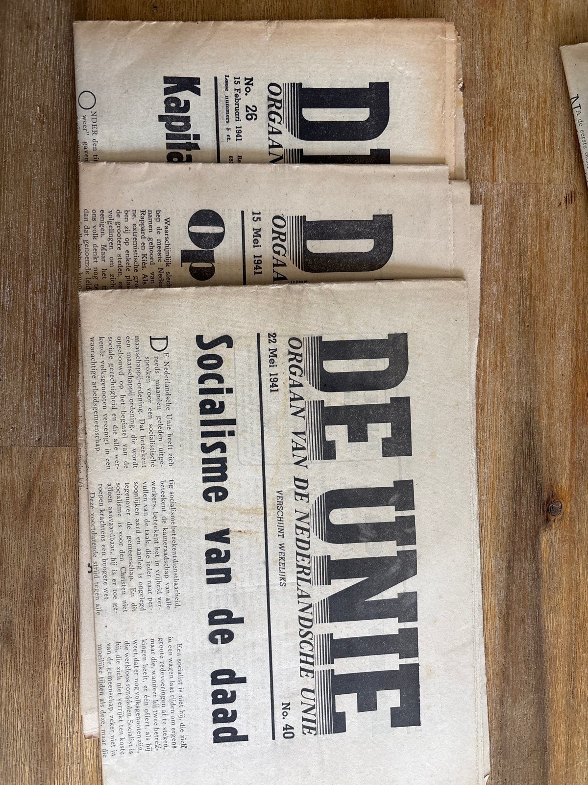 De Unie kranten uit 1941 - Zeldzame historische uitgave, Ophalen of Verzenden, Gelezen, Krant