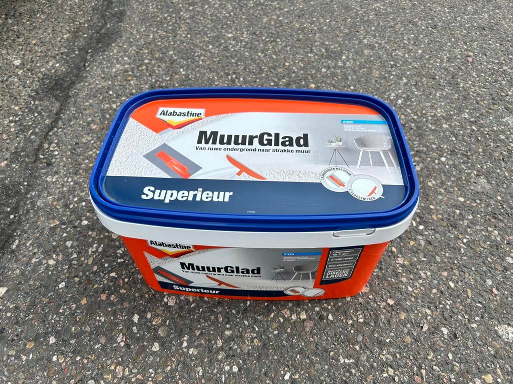 Alabastine muurglad superieur 10L nieuw, Doe-het-zelf en Verbouw, Verf, Beits en Lak, Ophalen of Verzenden, Zo goed als nieuw