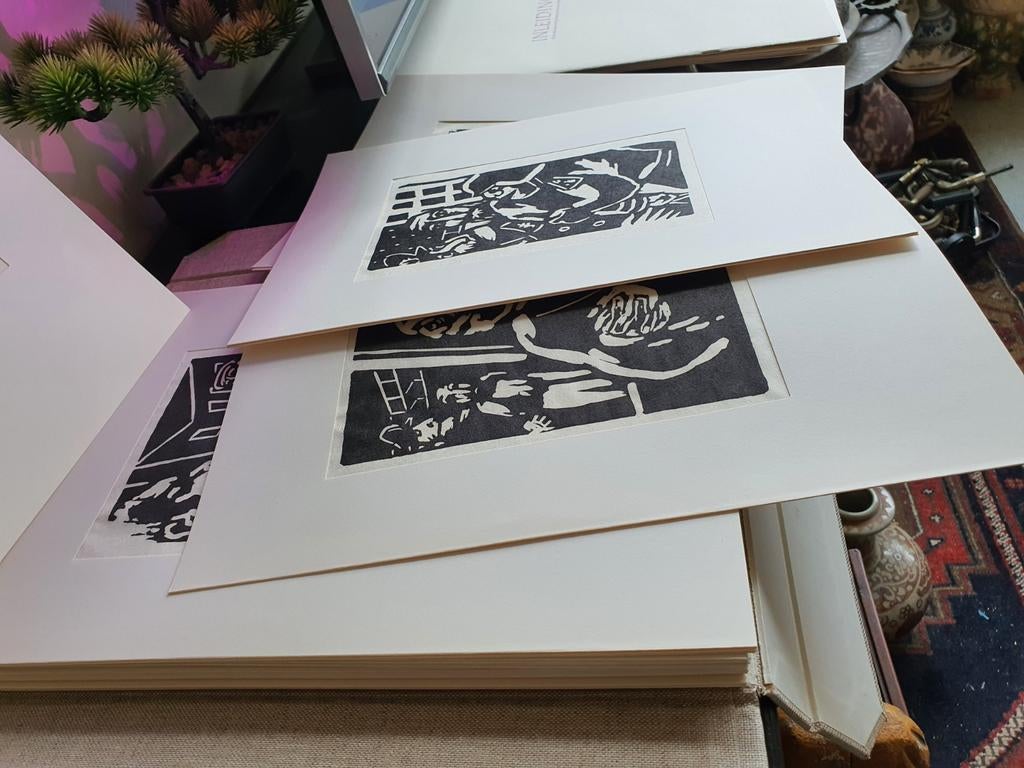 Werkstuk van Kunstenaar Aad de Haas Map met 40 Passieprenten, Antiek en Kunst, Ophalen of Verzenden